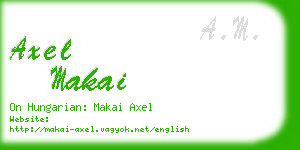 axel makai business card